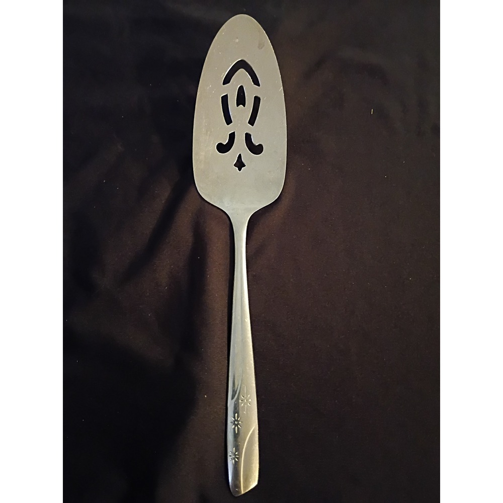Thor Stainless USA Pie Cake Server Vintage Starburst Pattern Mid Century Modern